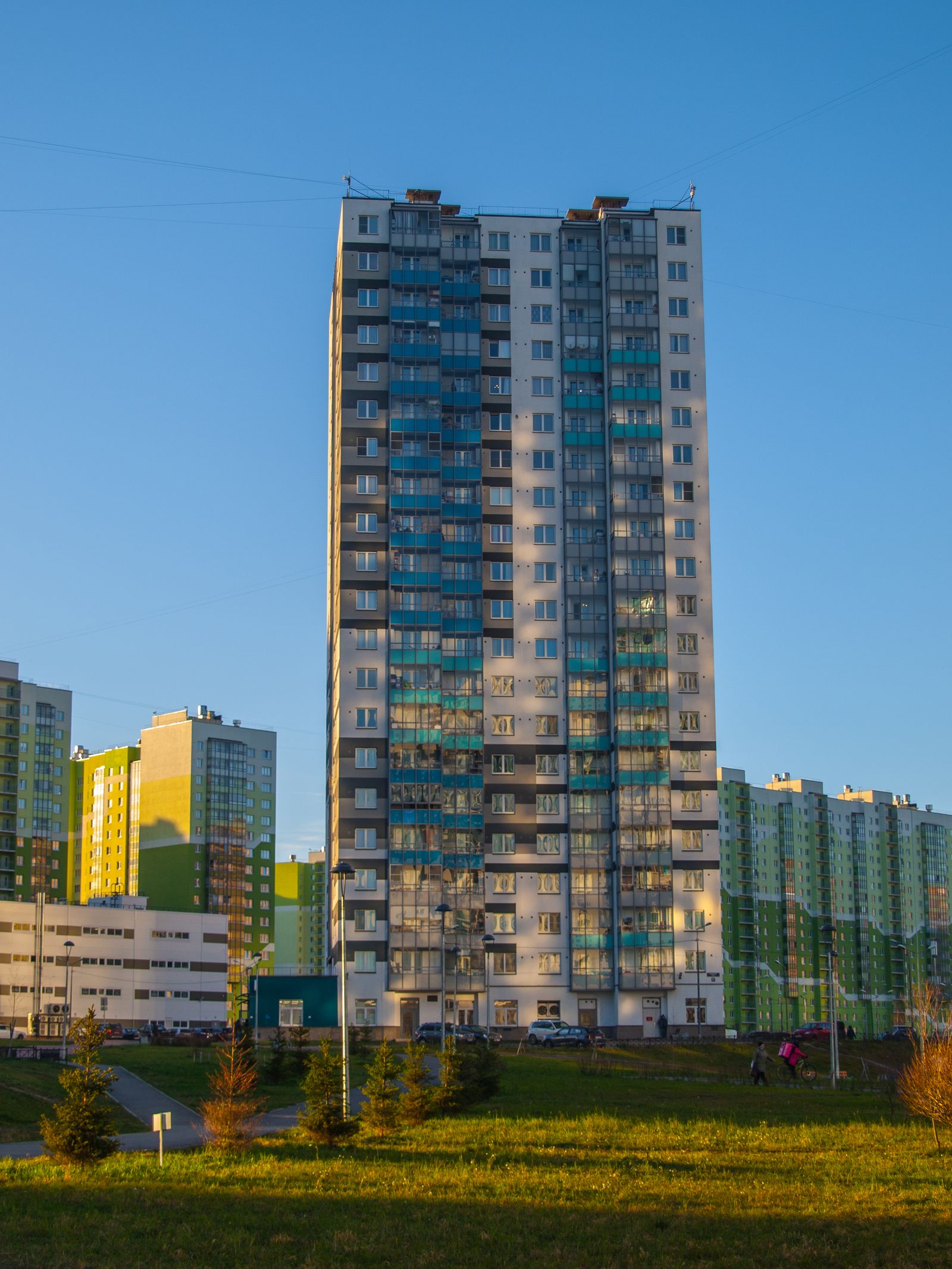 Modern high-rise residential building